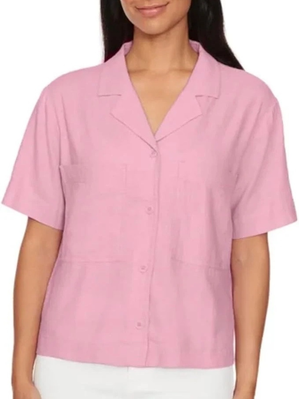 Buffalo by David Bitton Women's Linen Blend Short Sleeve Top
